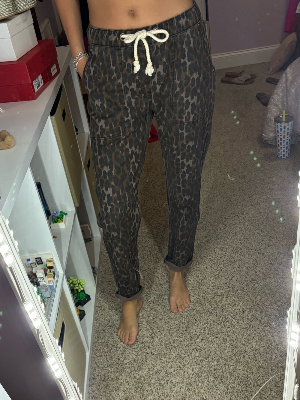 One Teaspoon Brown & Charcoal Leopard Print Pants